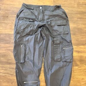 Rue21 Black Cargo Pants with Multi-Pocket Detail